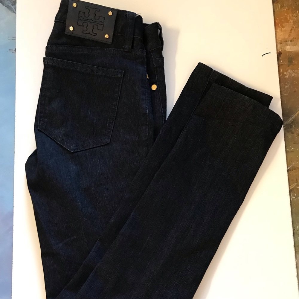 Tory Burch Dark Blue Skinny Denim Pant